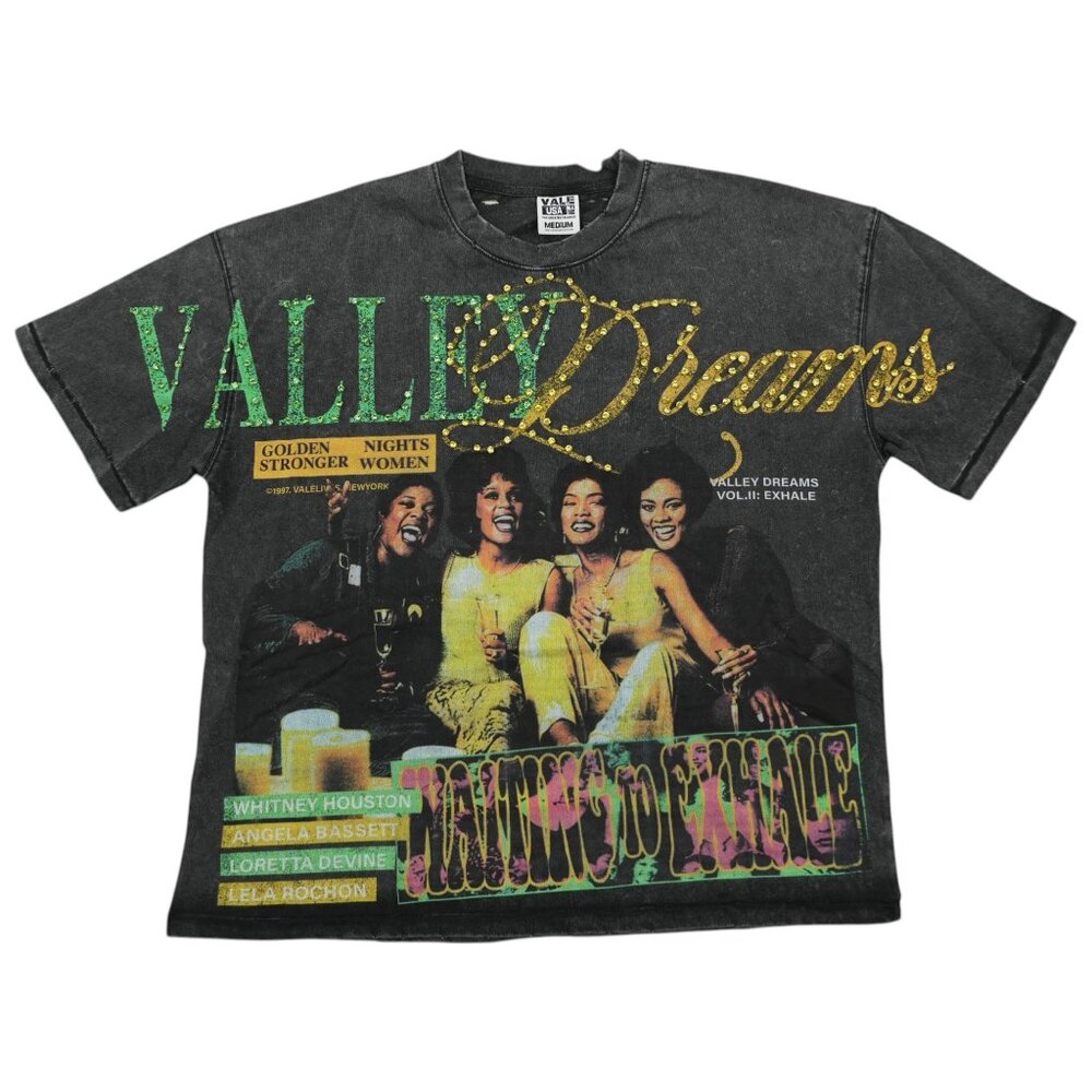 Vale Forever Xhale Bling T-Shirt Vintage Black
